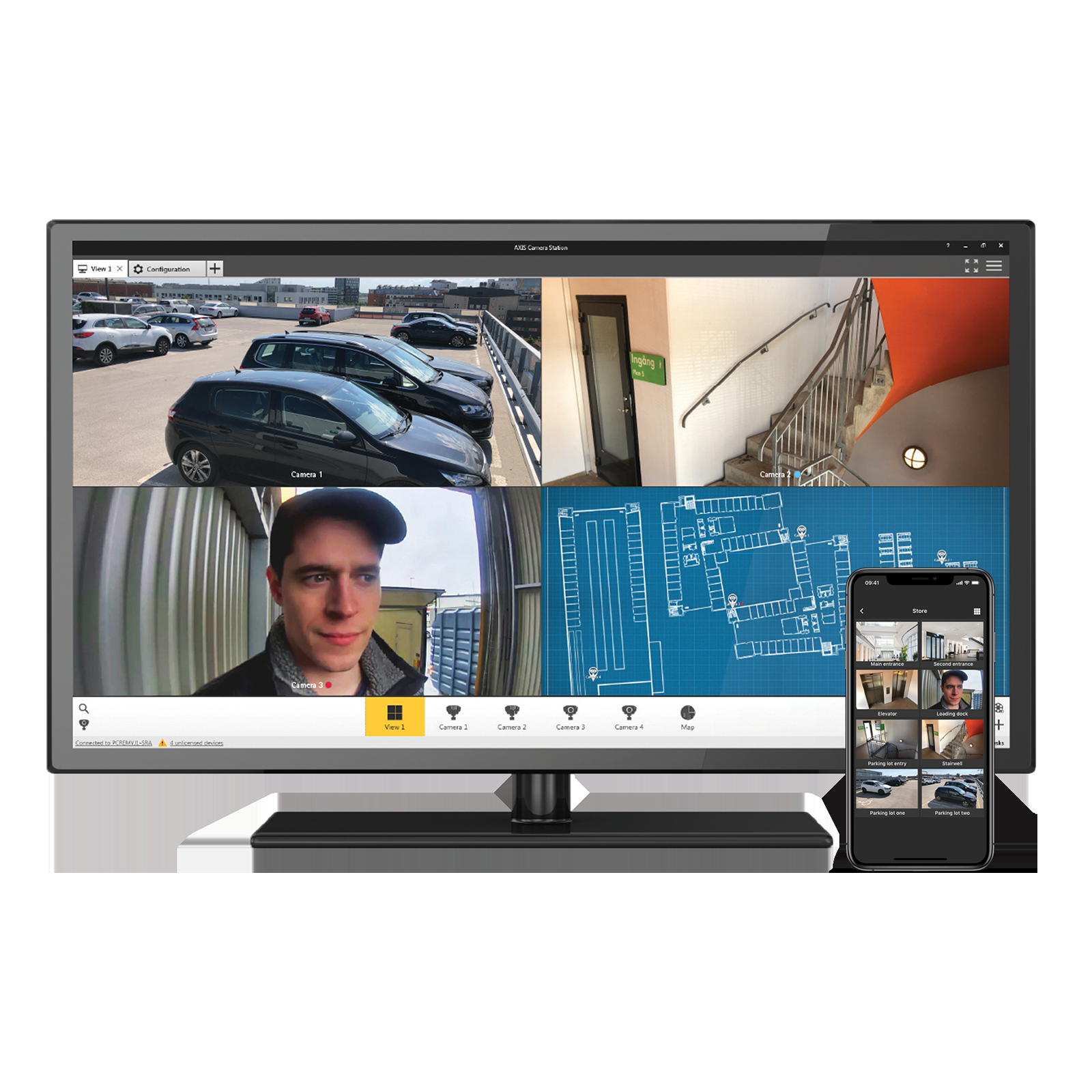 Secure Your Business with  AXIS Camera Station Video Software